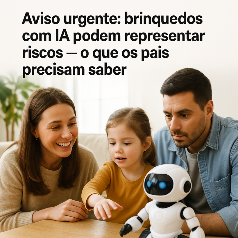 Aviso urgente: brinquedos com IA podem representar riscos — o que os pais precisam saber.