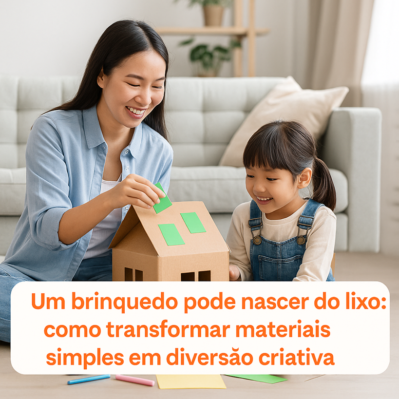 Um brinquedo pode nascer do lixo: como transformar materiais simples em diversão criativa