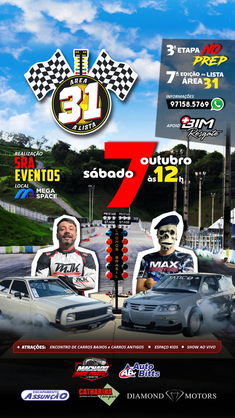 ARRANCADA NO AUTÓDROMO MEGA SPACE 7ª  EDIÇÃO ÁREA 31