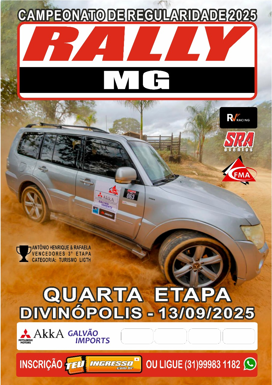 RALLY MG DE REGULARIDADE  4º ETAPA  DIVINÓPOLIS MG