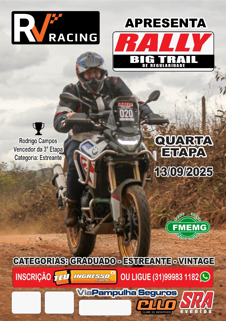 RALLY  BIG TRAIL DE REGULARIDADE  4º ETAPA  DIVINÓPOLIS MG